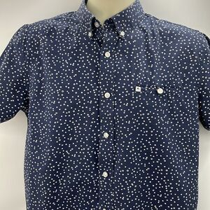 Rip Curl tailored fit navy short sleeve casual button down shirt small